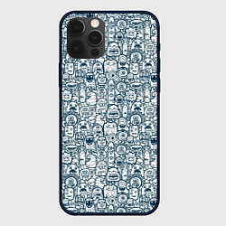 Чехол для iPhone 12 Pro Max Монстрики с антенками, цвет: 3D-черный