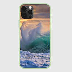 Чехол iPhone 12 Pro Max Штормовая волна, накатывающая на берег