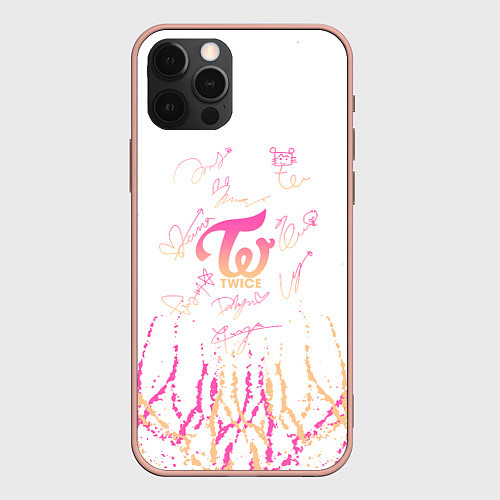 Чехол iPhone 12 Pro Max Twice градиент / 3D-Светло-розовый – фото 1