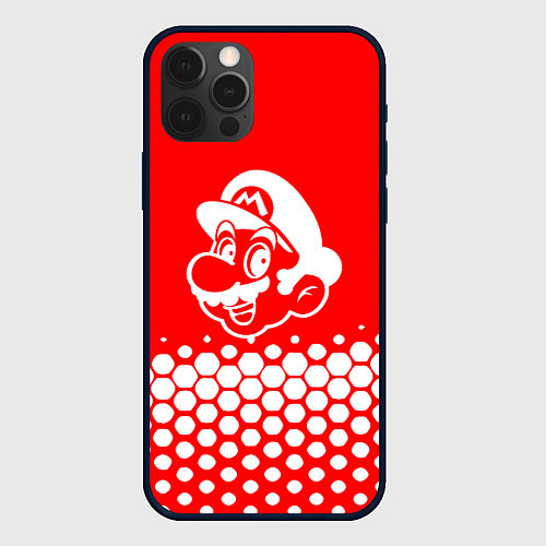 Чехол iPhone 12 Pro Max Super Mario - абстракция / 3D-Черный – фото 1