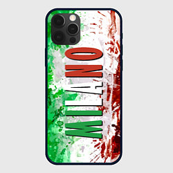 Чехол для iPhone 12 Pro Max Флаг Италии - кляксы, цвет: 3D-черный