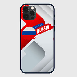 Чехол для iPhone 12 Pro Max Welcome to Russia red & white, цвет: 3D-черный