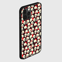 Чехол для iPhone 12 Pro Max Улыбающийся череп, цвет: 3D-черный — фото 2