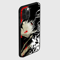Чехол для iPhone 12 Pro Max Канеки Кен и цветы - Токийский гуль, цвет: 3D-черный — фото 2