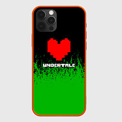 Чехол для iPhone 12 Pro Max Undertale - зеленая трава, цвет: 3D-красный