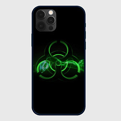 Чехол iPhone 12 Pro Max Радиация - зелёный знак