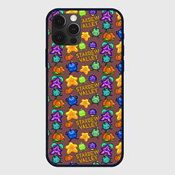 Чехол iPhone 12 Pro Max Stardew Valley pattern brown