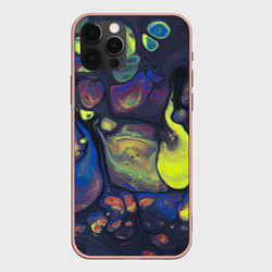 Чехол iPhone 12 Pro Max Неоновые светящиеся камни