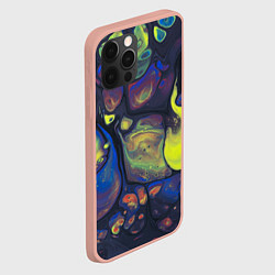 Чехол для iPhone 12 Pro Max Неоновые светящиеся камни, цвет: 3D-светло-розовый — фото 2