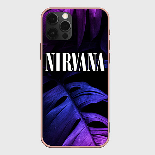 Чехол iPhone 12 Pro Max Nirvana neon monstera / 3D-Светло-розовый – фото 1