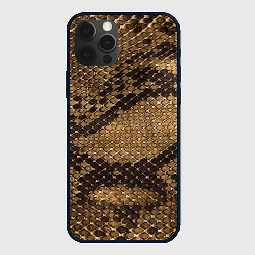 Чехол iPhone 12 Pro Max Кожа питона - fashion 2028 / 3D-Черный – фото 1