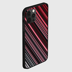 Чехол для iPhone 12 Pro Max Абстрактные неоновые линии и полосы, цвет: 3D-черный — фото 2