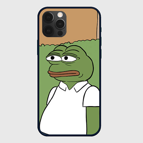 Чехол iPhone 12 Pro Max Pepe Gomer прячется в кусты / 3D-Черный – фото 1