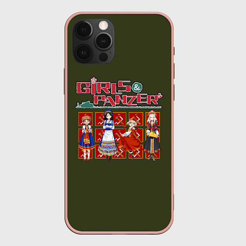 Чехол iPhone 12 Pro Max Девушки и танки - команда Правда / 3D-Светло-розовый – фото 1