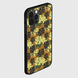 Чехол для iPhone 12 Pro Max Милитари череп, цвет: 3D-черный — фото 2