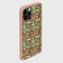 Чехол для iPhone 12 Pro Max Монстрики, животные и пришельцы, цвет: 3D-светло-розовый — фото 2