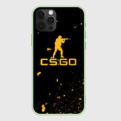 Чехол для iPhone 12 Pro Max Counter-strike жёлтые брызги, цвет: 3D-салатовый