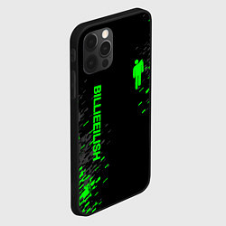 Чехол для iPhone 12 Pro Max Билли Айлиш зелёная краска, цвет: 3D-черный — фото 2