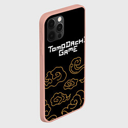 Чехол для iPhone 12 Pro Max Tomodachi Game anime clouds, цвет: 3D-светло-розовый — фото 2