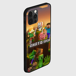 Чехол для iPhone 12 Pro Max Анатолий Minecraft, цвет: 3D-черный — фото 2