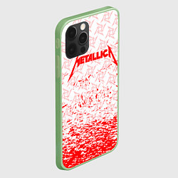Чехол для iPhone 12 Pro Max Metallica - брызги, цвет: 3D-салатовый — фото 2