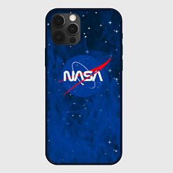 Чехол для iPhone 12 Pro Max Nasa - звёзды лого, цвет: 3D-черный
