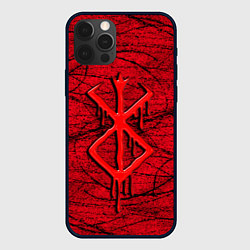 Чехол iPhone 12 Pro Max Berserk red smudges