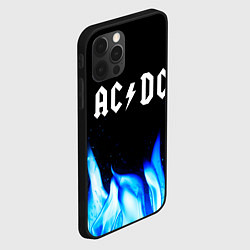 Чехол для iPhone 12 Pro Max AC DC blue fire, цвет: 3D-черный — фото 2