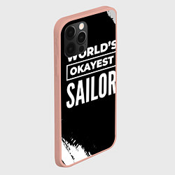 Чехол для iPhone 12 Pro Max Worlds okayest sailor - dark, цвет: 3D-светло-розовый — фото 2