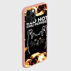 Чехол для iPhone 12 Pro Max Red Hot Chili Peppers рок кот и огонь, цвет: 3D-светло-розовый — фото 2
