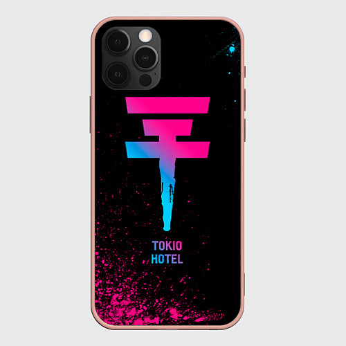 Чехол iPhone 12 Pro Max Tokio Hotel - neon gradient / 3D-Светло-розовый – фото 1