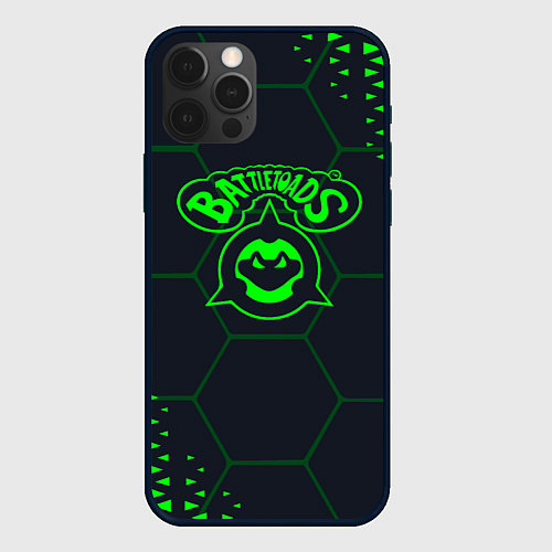 Чехол iPhone 12 Pro Max Battletoads Абстракция соты / 3D-Черный – фото 1