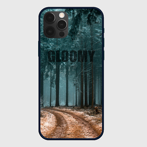 Чехол iPhone 12 Pro Max Мрачный Лес GLOOMY / 3D-Черный – фото 1