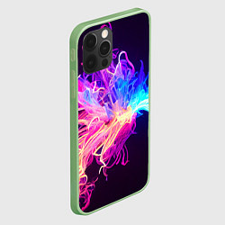 Чехол для iPhone 12 Pro Max Неоновый узор вспышка, цвет: 3D-салатовый — фото 2