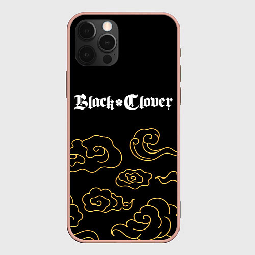 Чехол iPhone 12 Pro Max Black Clover anime clouds / 3D-Светло-розовый – фото 1