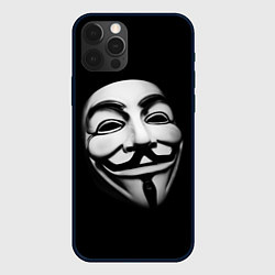 Чехол для iPhone 12 Pro Max Маска анонимуса - Гай Фокс, цвет: 3D-черный
