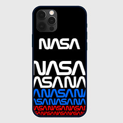 Чехол для iPhone 12 Pro Max Nasa gпаттерн, цвет: 3D-черный