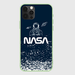 Чехол iPhone 12 Pro Max Nasa - белые брызги