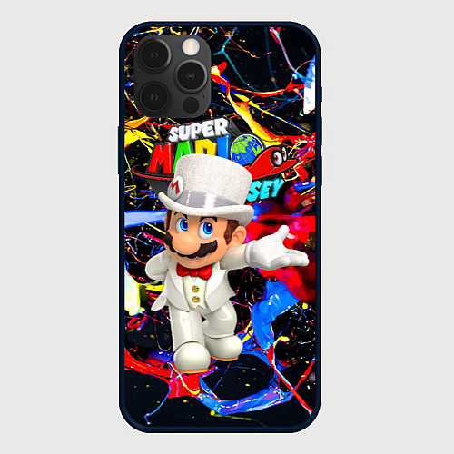 Чехол iPhone 12 Pro Max Super Mario Odyssey - Nintendo - видеоигра / 3D-Черный – фото 1