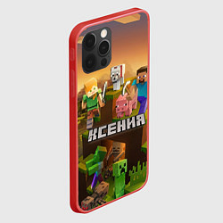 Чехол для iPhone 12 Pro Max Ксения Minecraft, цвет: 3D-красный — фото 2