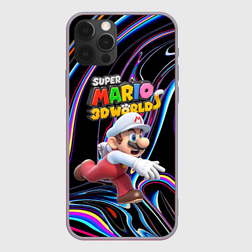 Чехол iPhone 12 Pro Max Super Mario 3D World - Video game - Nintendo / 3D-Серый – фото 1