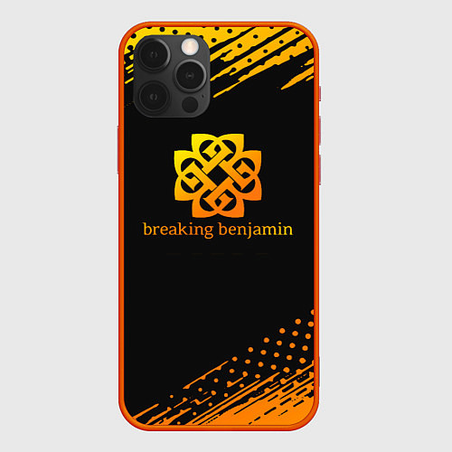 Чехол iPhone 12 Pro Max Breaking benjamin Gold / 3D-Красный – фото 1