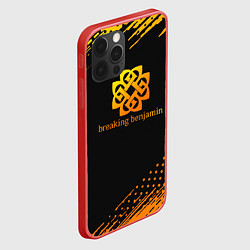 Чехол для iPhone 12 Pro Max Breaking benjamin Gold, цвет: 3D-красный — фото 2