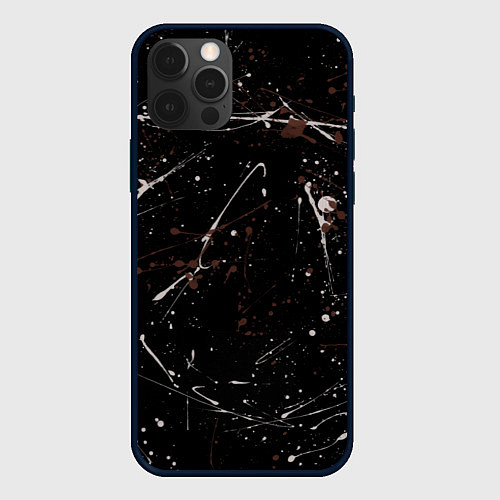 Чехол iPhone 12 Pro Max Малярные пятна / 3D-Черный – фото 1