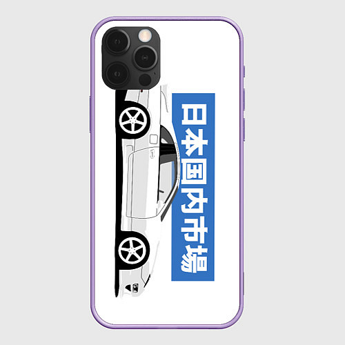 Чехол iPhone 12 Pro Max Nissan 300ZX Front View JDM Retro Style / 3D-Сиреневый – фото 1