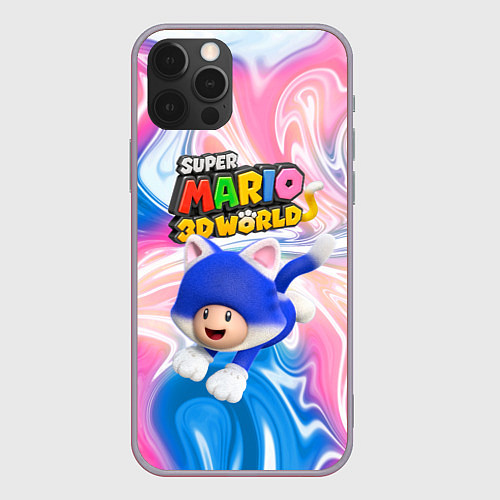 Чехол iPhone 12 Pro Max Toad - Super Mario 3D World - Nintendo / 3D-Серый – фото 1