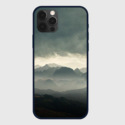 Чехол iPhone 12 Pro Max Пасмурная погода в горах Пейзаж