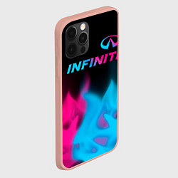 Чехол для iPhone 12 Pro Max Infiniti - neon gradient: символ сверху, цвет: 3D-светло-розовый — фото 2