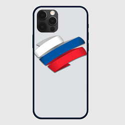 Чехол для iPhone 12 Pro Max Триколор - ленточки, цвет: 3D-черный
