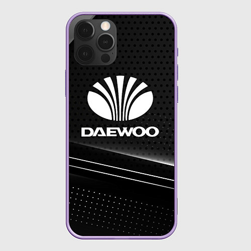 Чехол iPhone 12 Pro Max Daewoo Абстракция / 3D-Сиреневый – фото 1